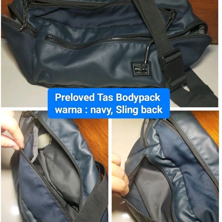 Preloved  Tas Bodypack Pria Sling Bag Navy