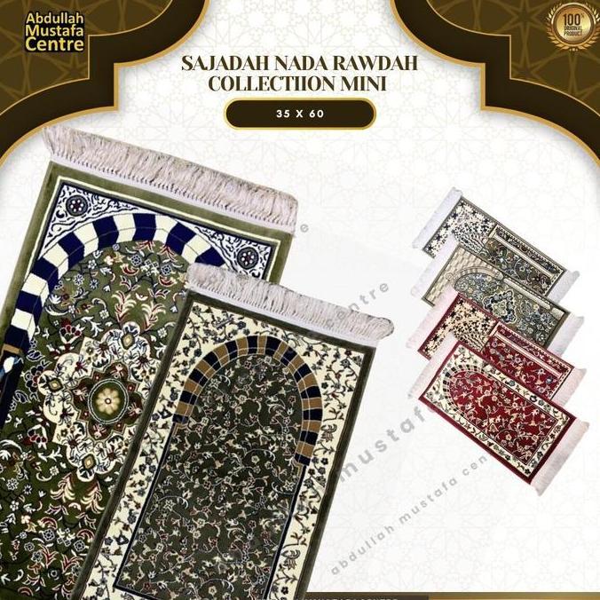 Litgo- Sajadah Carpet Mini Tebal Madinah Ukuran 35X60 Nada Rawdah/Sajadah Kecil Tebal/Sajadah Nada R
