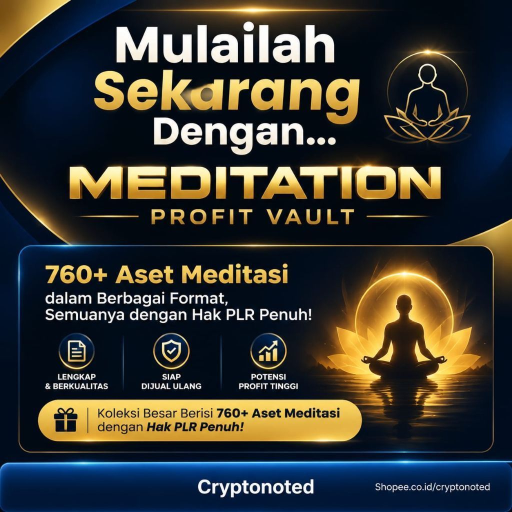 Meditation Profit Vault PLR - 760+ Aset Meditasi Konten Kesehatan Mental ADHD wellness & healing