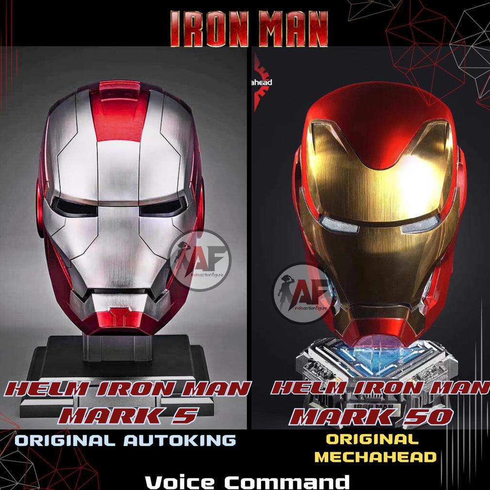 IRON MAN HELMET 1:1 MARK 5 VOICE COMMAND ORIGINAL AUTOKING & MARK 50 ORIGINAL MECHANICAL MANIA MECHA
