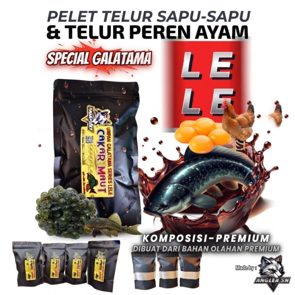 Umpan Olahan Telur Ikan Sapu -Sapu Galatama Ikan Lele, Kemasan 160 gram,olahan telur ikan sapu-sapu,