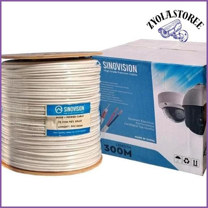 NEW KABEL RG59 + POWER CCTV UTK KAMERA CCTV 1ROLL 300M PROMO