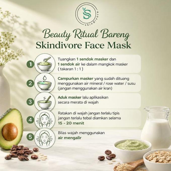 Lovely- [Bundling] Masker Organik Skindivore Fullsize 60Gr | Bpom