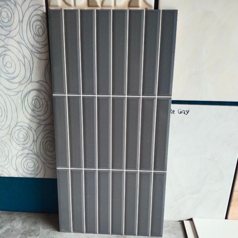 Keramik Cutting 30x60 Uno | Trenton Dark Grey | Glossy