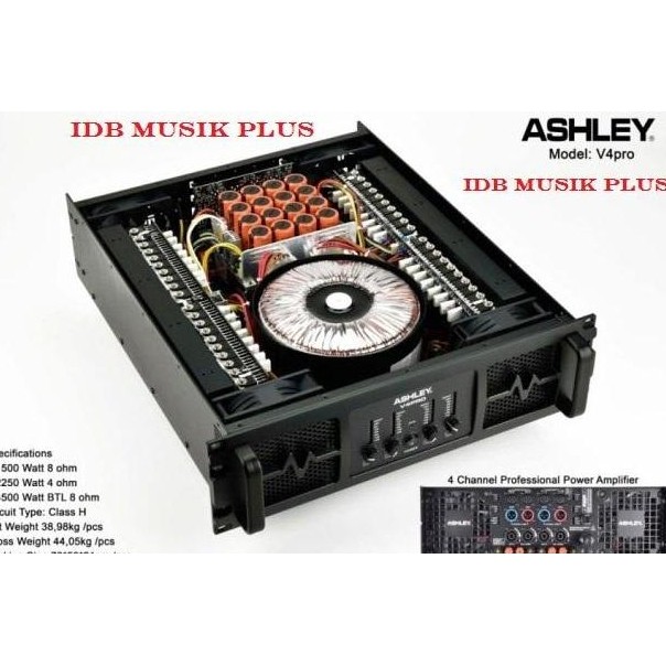 Power Amplifier 4 Channel Ashley V4Pro V 4Pro V 4 Pro Original Ashley