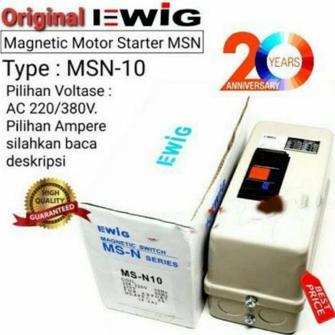 EWIG Magnetic Motor Stater MS - N10 Saklar box on of pemutus kontak