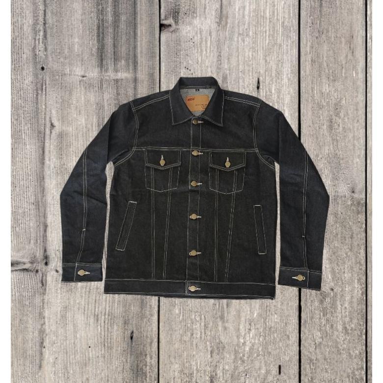 HOT JACKET BLACK 14 oz ( RAW DENIM)
