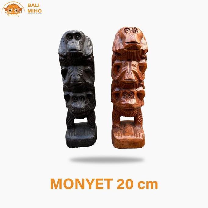 :=:=:=:=] Patung Monyet Tumpuk 3 - Patung Monyet Bergendongan - Patung Kera