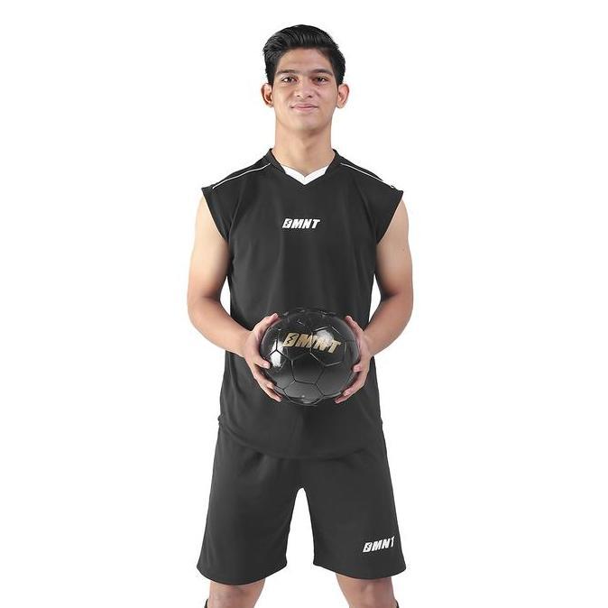 DMNT Jersey Setelan Teamwear Sleeveless Futsal Sepakbola Dixie Black (Belum Termasuk Nama & Nomor Pu