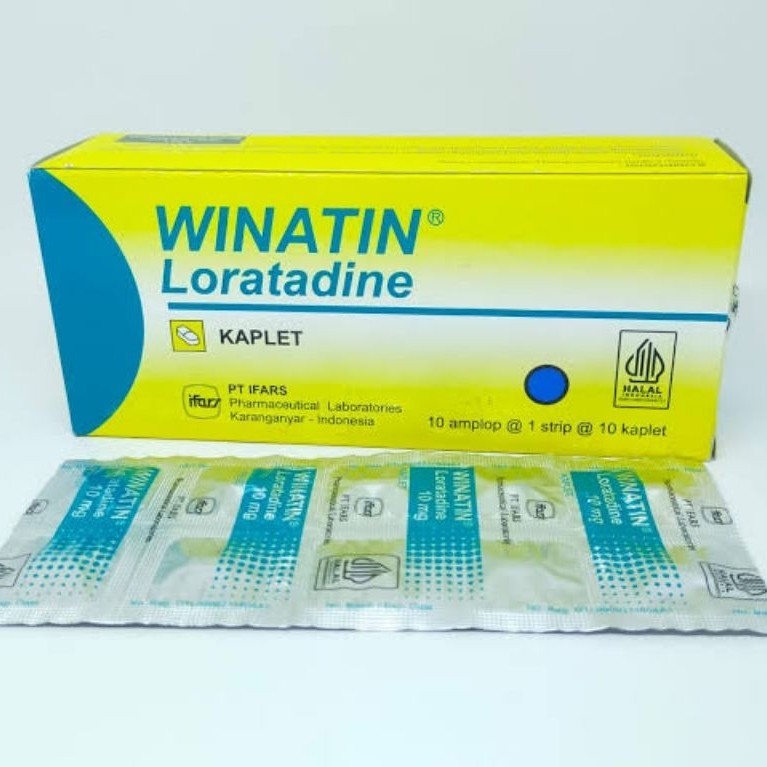 WINATIN TABLET JUAL PER STRIP OBAT ALERGI PILEK BERSIN GATAL DAN RUAM KULIT