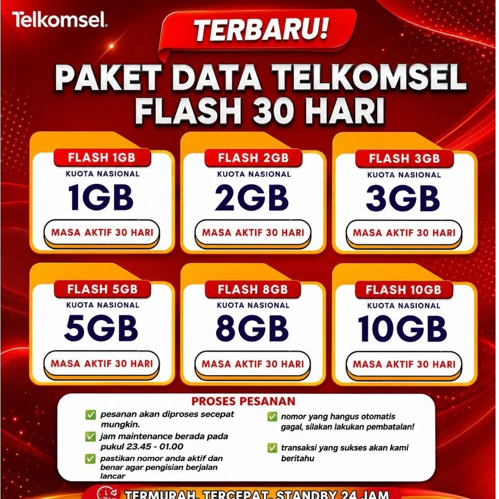 Paket Data Bulanan Telkomsel 30 Hari