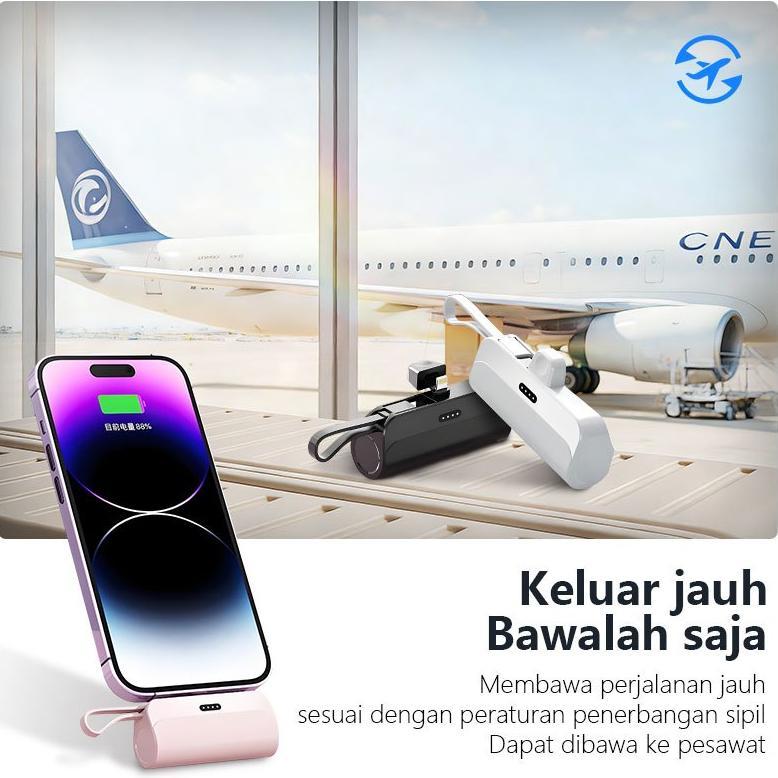 limited cloema mini powerbank 5000mah fast charge stand with type c lightning for iphone android sam