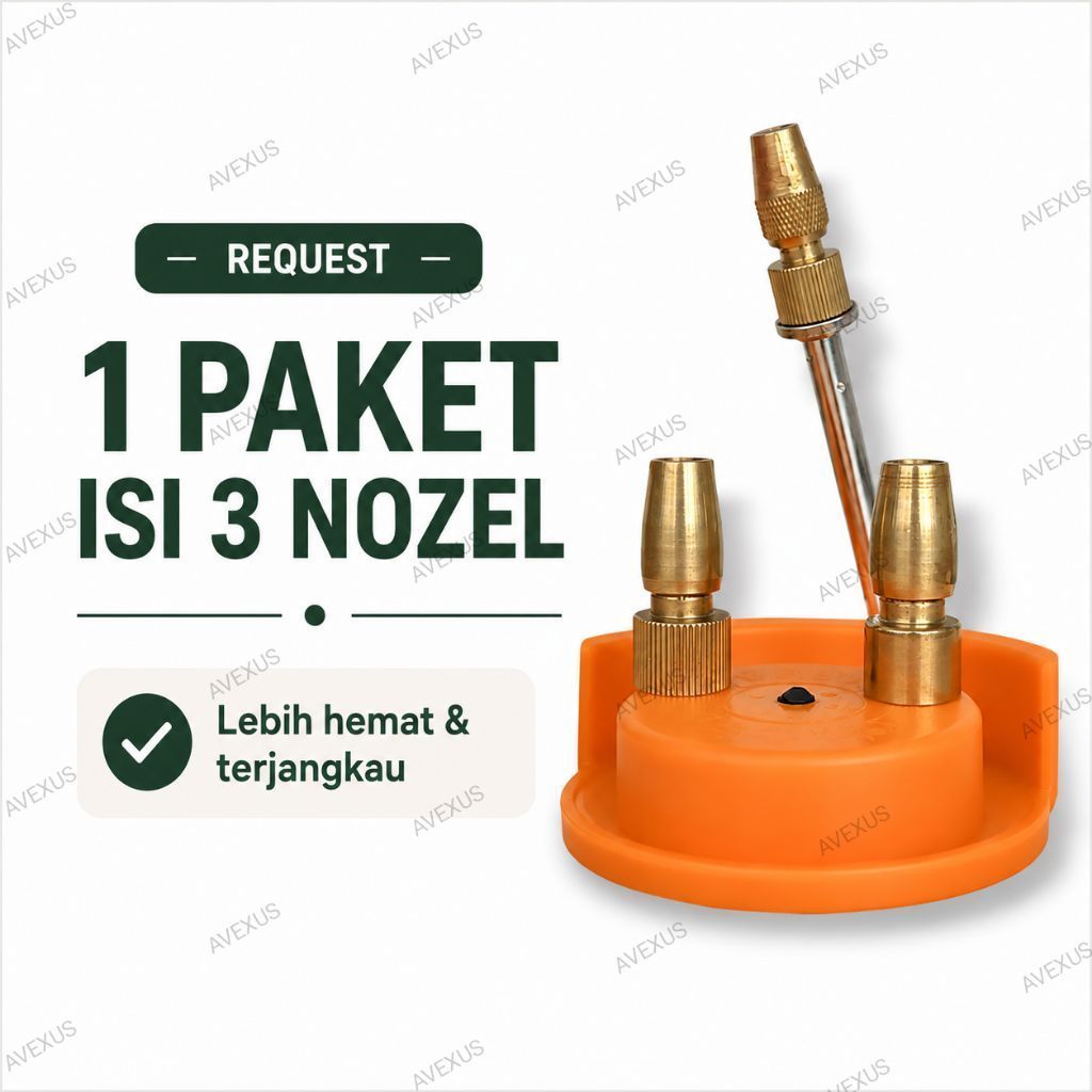 Nozel 1 paket isi 3 nozel rakitan kabut kaliber