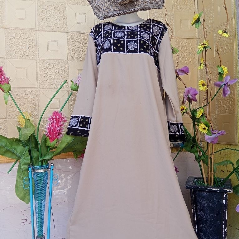 Gamis Coksu Coklat Muda Kalem Elegan