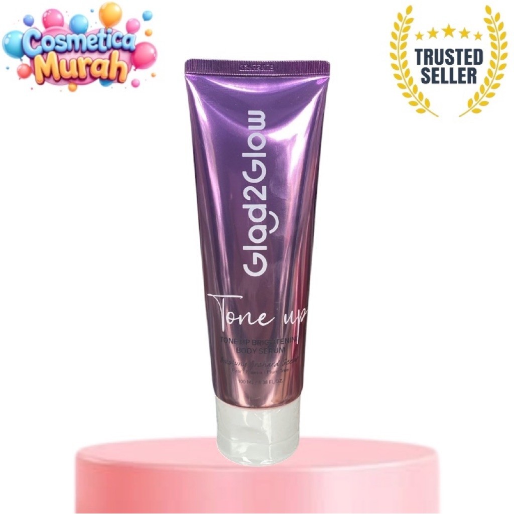 ic,ux} GLAD2GLOW tone up brightening body serum 100 ml cerah glowing seketika