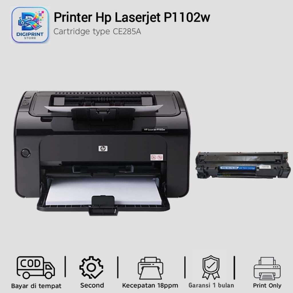 Printer HP LaserJet P1102w printer LaserJet bekas bisa wifi