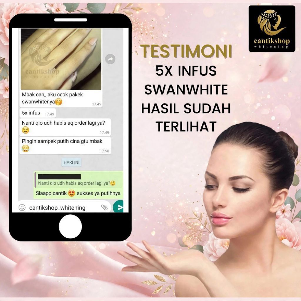 Whitening Swanwhite | Infus Whitening Ampuh Memutihkan | Infus Pemutih Badan