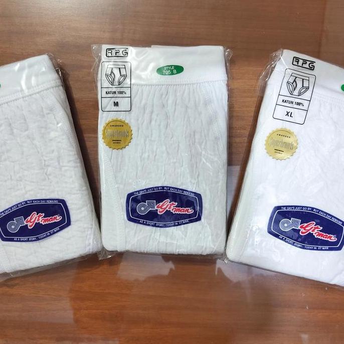 CELANA DALAM GT MAN BABAT PUTIH 705 B Original pt rpg / CD GT MAN KULIT JERUK PUTIH / 1 PCS