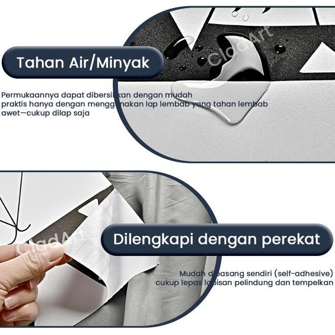 1 Roll Isi 60Cm X 3M Wallpaper  Dinding Peredam Suara Acoustic Panel Wall Sticker Dinding 3D Foam+Pv