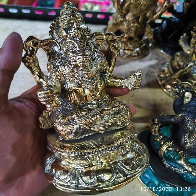 #####] patung ganesha 15cm kuningan