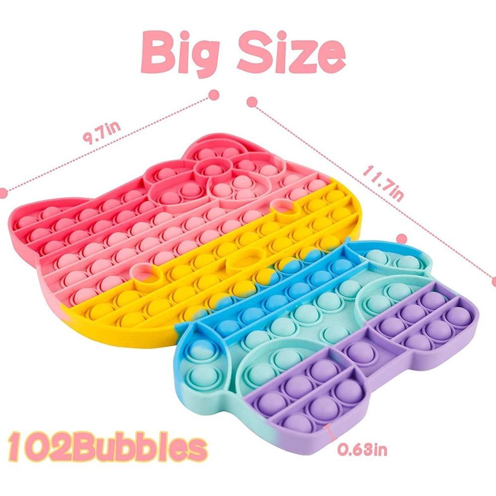LARISS NEW POP IT FIDGET TOYS JUMBO SQUARE-LOVE-OCTAGON-ROUND RAINBOW PUSH BUBBLE 100-63-82-70 BUBBL
