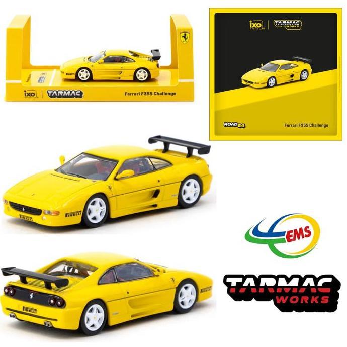T64R-083-YL - TARMAC WORKS 1/64 FERRARI F355 CHALLENGE YELLOW SMETOY