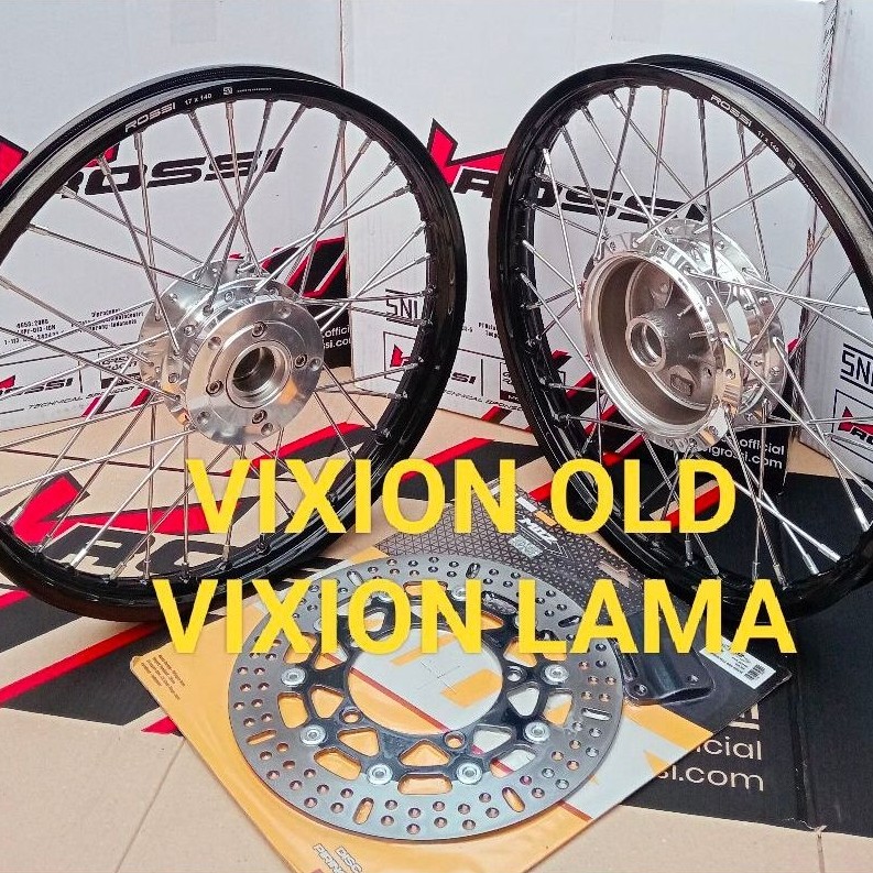 VELG/PELAK SET V ROSSI JARI JARI RING 17 VIXION OLD/VIXION LAMA 2008-2012 ASLI V ROSSI STELL JADI