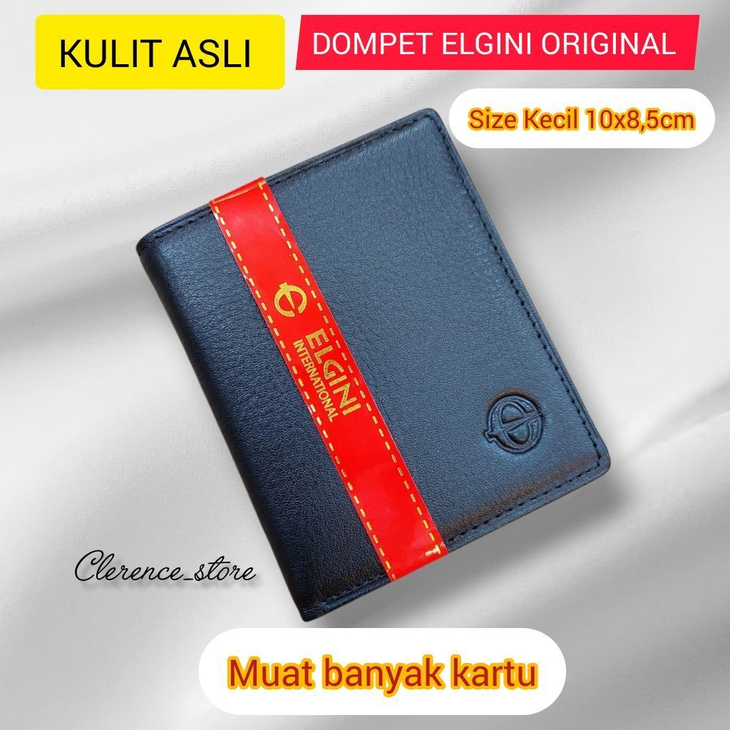 PROMO DOMPET PRIA KULIT ASLI SIZE KECIL - DOMPET ELGINI ORIGINAL  3513