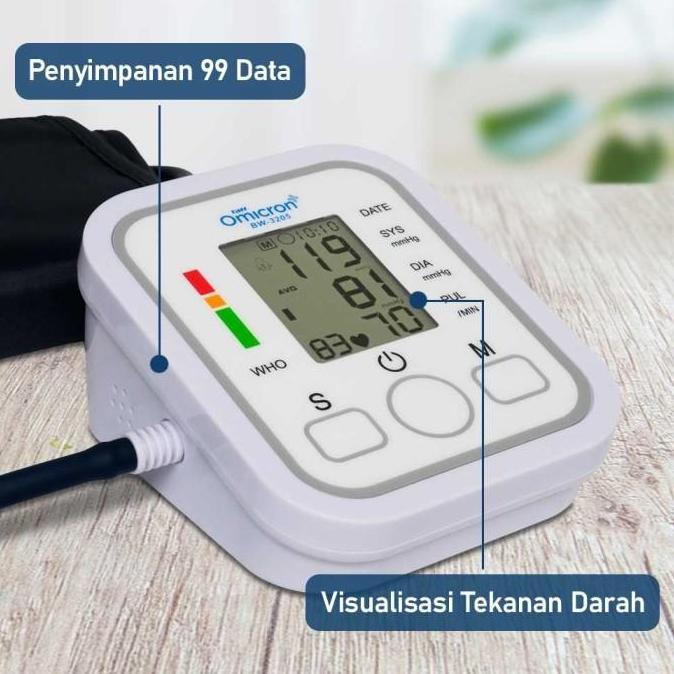 Medikit- Omicron Zk-B869 Tensimeter Dihital, Alat Ukur Tekanan Darah Tinggi