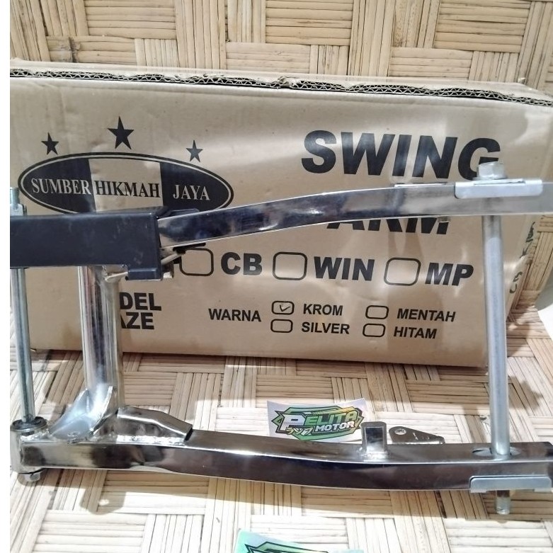 Swing Arm Arem Lengan Ayun Motor KAZE pnp CB GL MP Megapro Chrome Fullset Merk SHJ