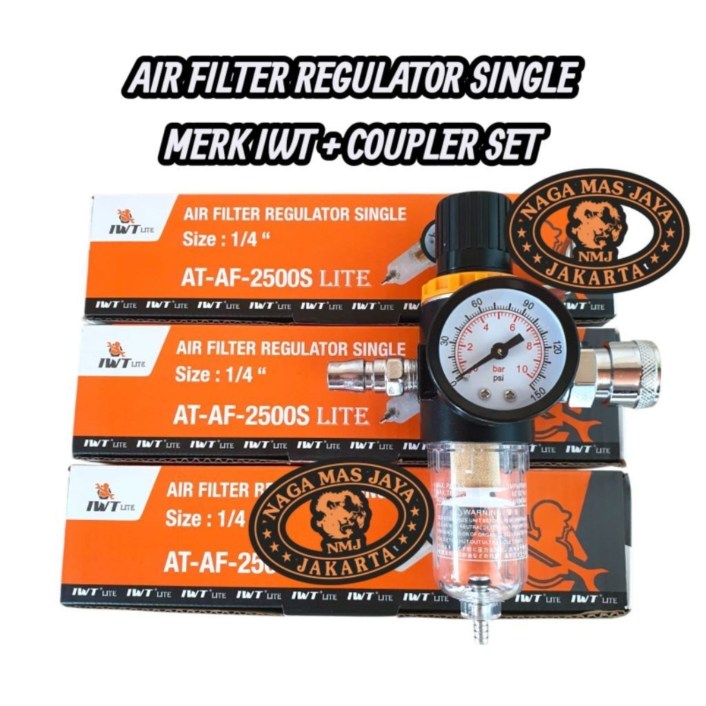 AIR FILTER REGULATOR KOMPRESOR 1/4 INCH / FILTER AIR COMPRESSOR / REGULATOR AIR UNIT KOMPRESOR 1/4"