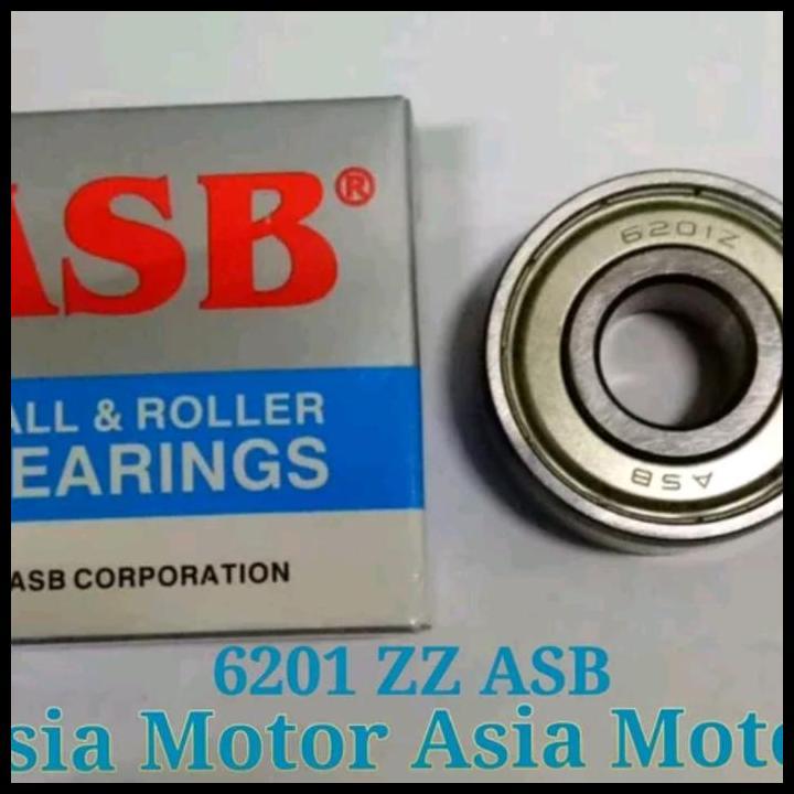 TERBARU BEARING LAHER 6201 ZZ ASB UKURAN 12X32X10 MM BERING 12 X 32 X 10 MM 