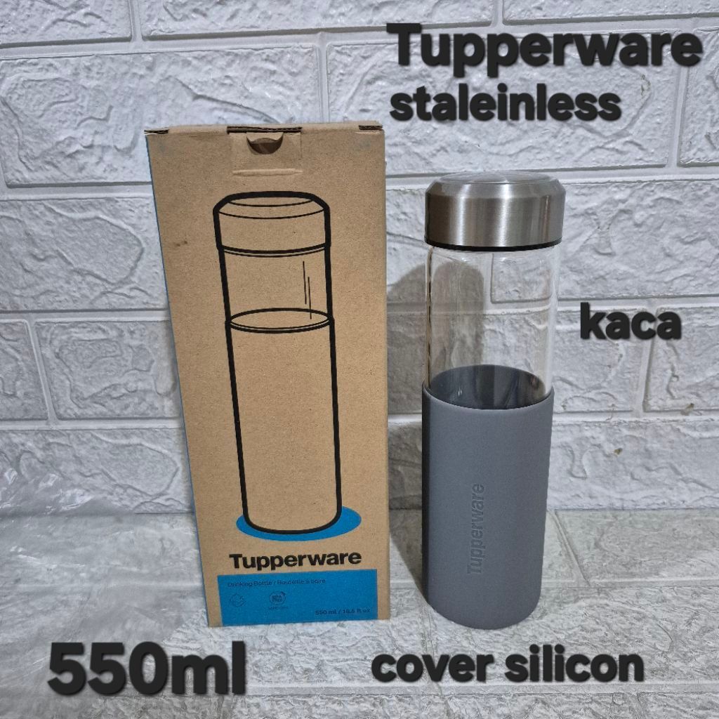 Ecomen TUPPERWARE Botol minum cowok  eco 750ml hitam  eco500ml