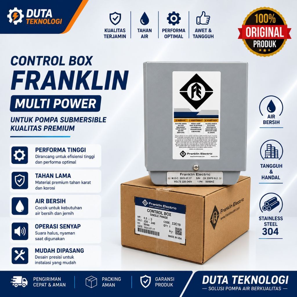 CONTROL BOX POMPA SATELIT FRANKLIN 0.25KW ORIGINAL FRANKLIN