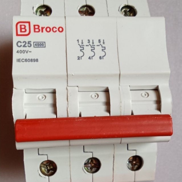 BROCO MCB 3 Phase C25A Second Original 25A 3Phase
