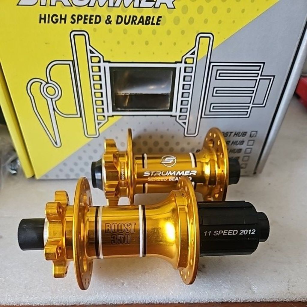 Hub Freehub Strummer HM 350 MT 350 Boost TA HUB SET sepeda MTB Discbrake 6 bolt Super Tawon