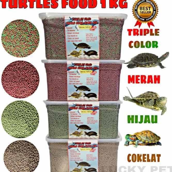 Makanan Pakan Pelet Kurakura Air 1 Kg Brazil Res Reptile Turtle Food