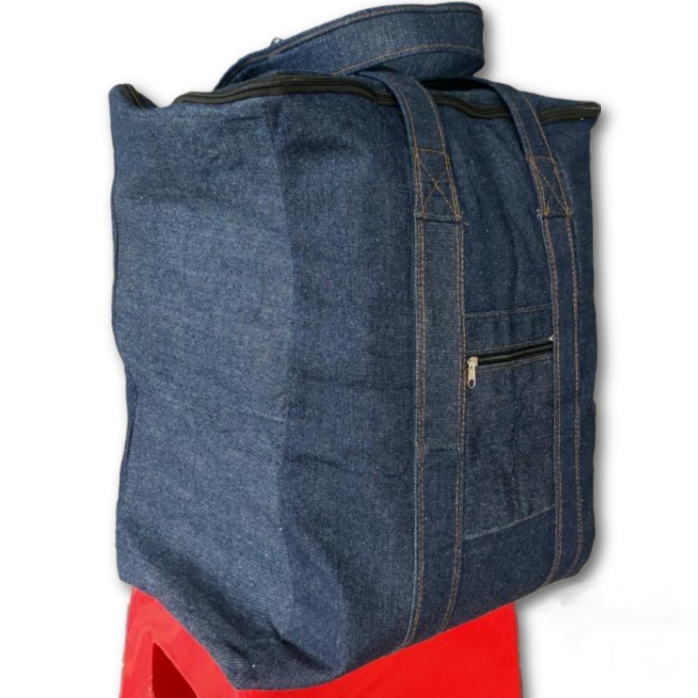 Tas Laundry Besar Serbaguna Bahan Jeans Tebal