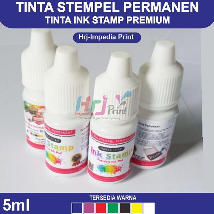 Threebook- Tinta Stempel Permanen | Tinta Stempel Plastik Permanent