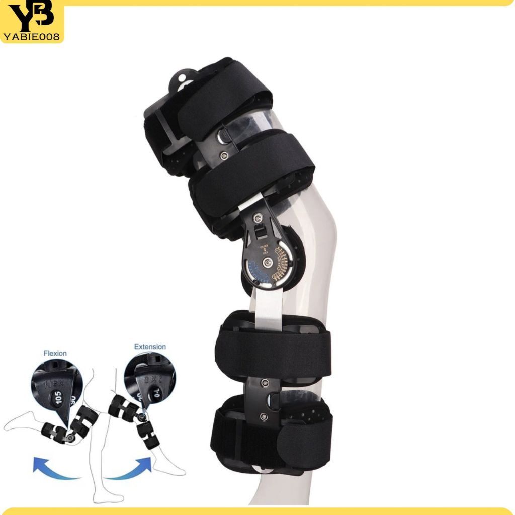 Knee Brace penyangga lutut non adjustable deker lutut pasca OP  ACL, MCL, PCL