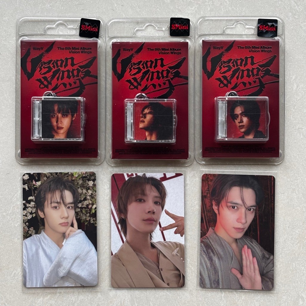 [READY FULL COMPLETE SET UNSEALED] WayV 8th Mini Album Vision Wings Emblem SMini Ver. (Kun Ten Hende