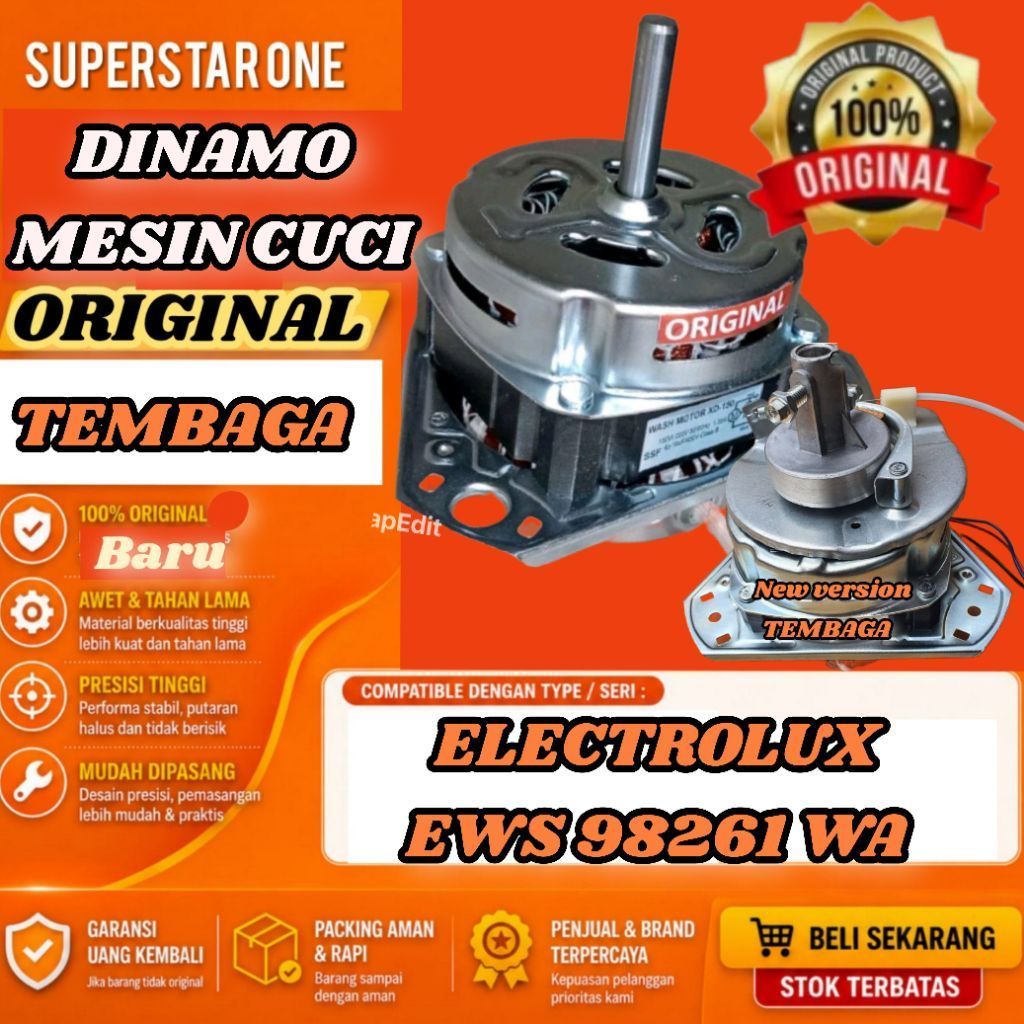 DINAMO/MOTOR MESIN CUCI ELECTROLUX EWS 98261 WA