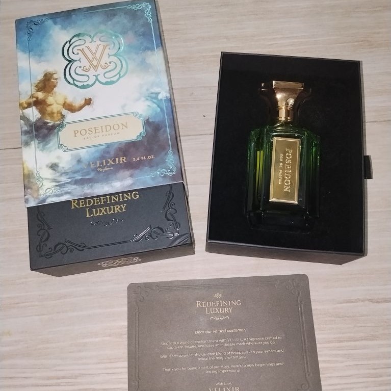 Velixir Poseidon 100ml baru buka 1x spray