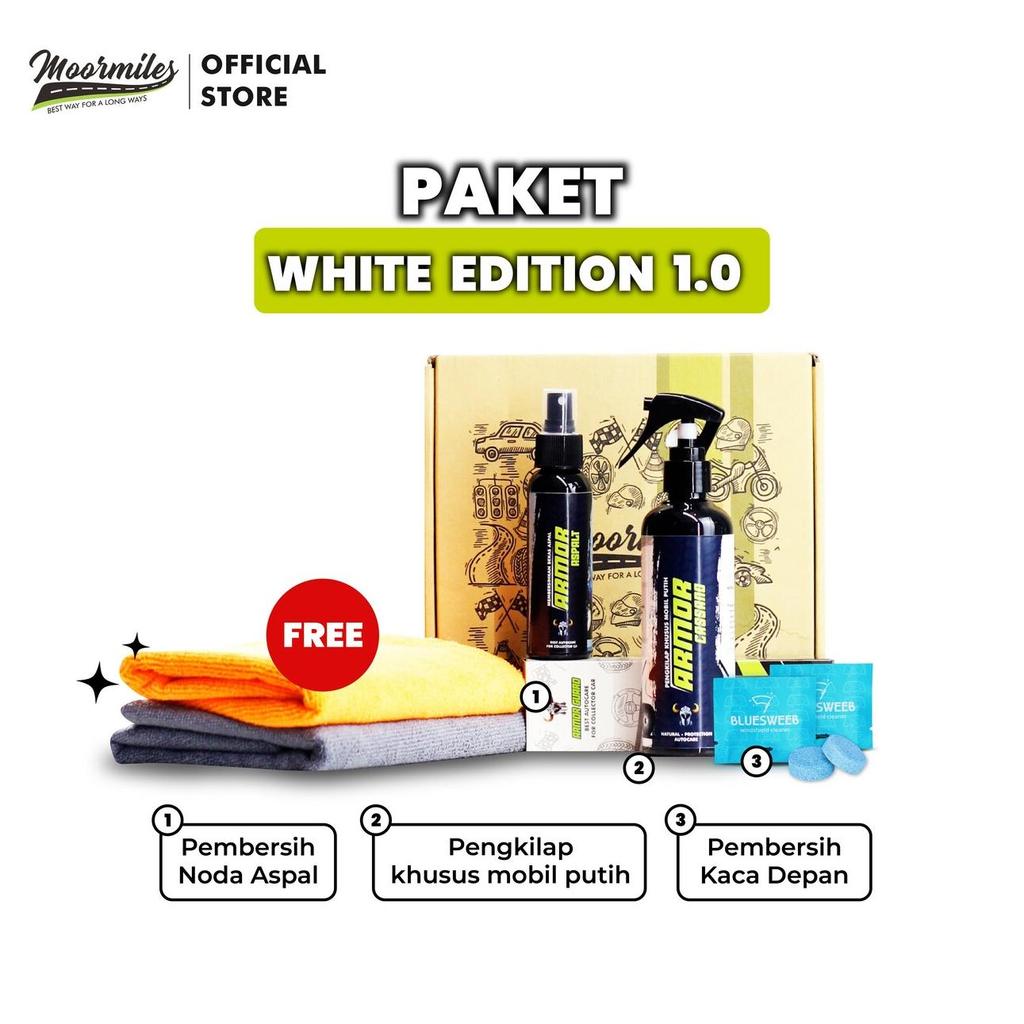 PAKET WHITE EDITION 1.0 BY MOORMILES | CASSANO ASPALT I PENGKILAP MOBIL PUTIH I PERAWATAN MOBIL PUTI
