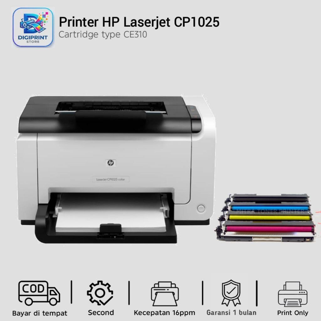 Printer Hp Laserjet CP1025 color Printer Laserjet Warna bekas