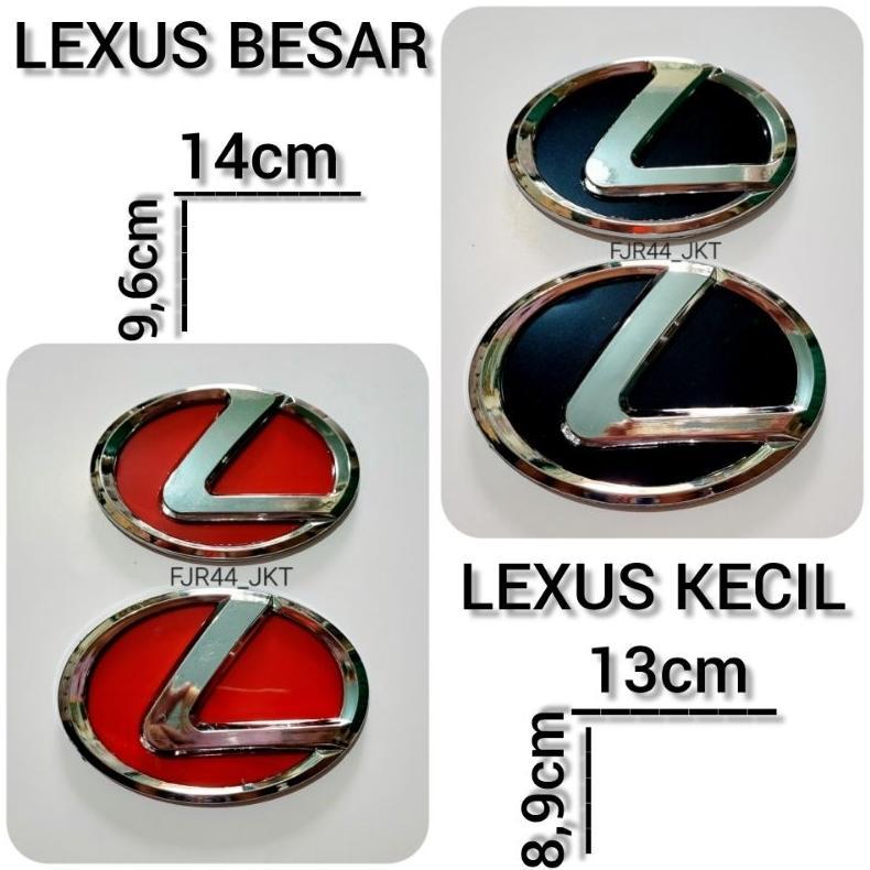 Limited Emblem Logo Lexus Merah Hitam 13Cm / Emblem Logo Lexus Hitam Merah 14Cm / Logo Lexus Hitam /