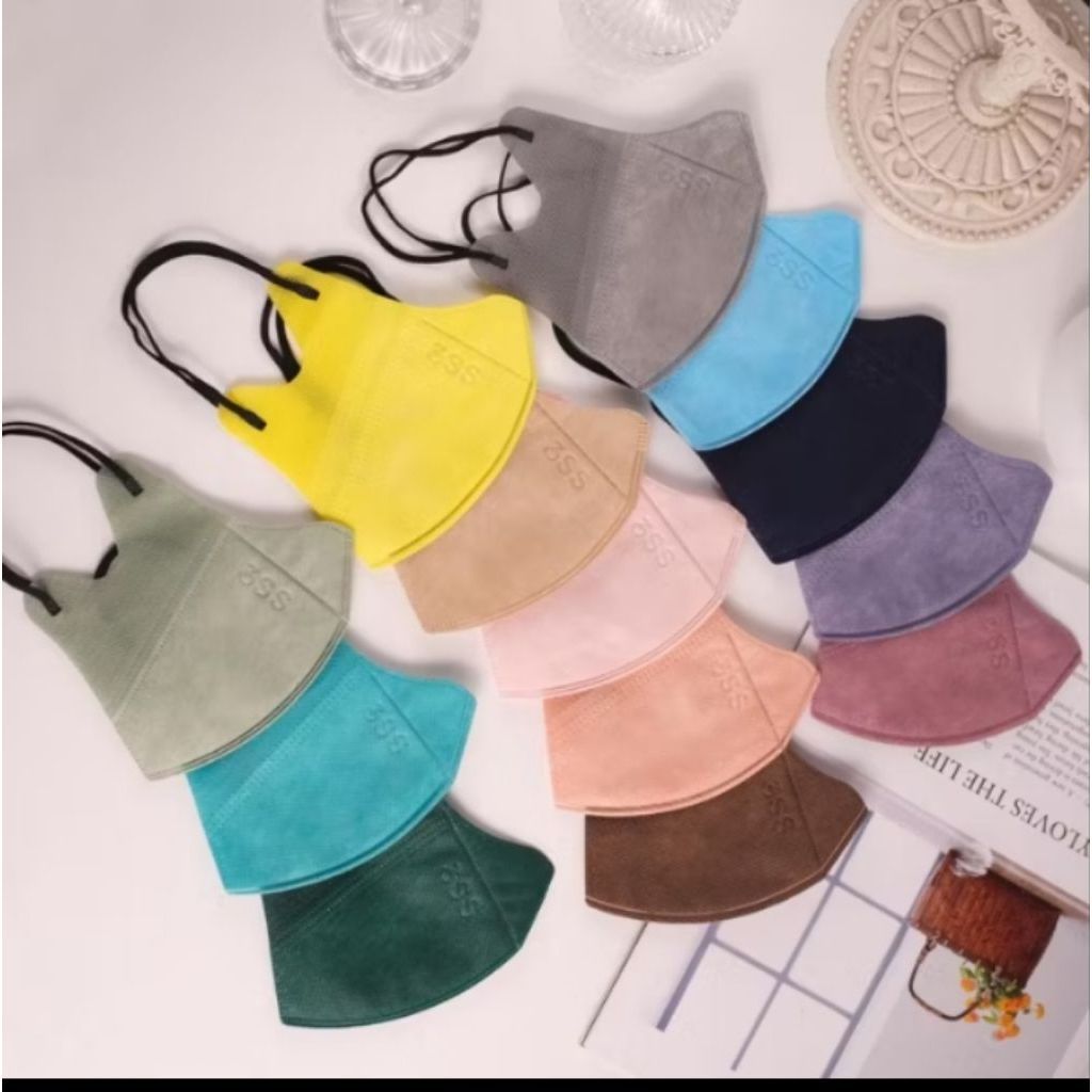 Masker Duckbill 3SS 4 Ply  Warna Warni 10 Pcs