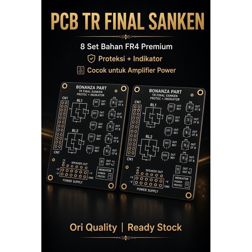 PCB TR FINAL Sanken 8 set bahan FR4