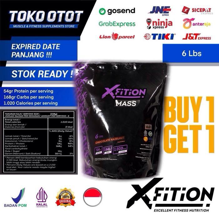 XFition Mass Gainer 6 Lbs susu fitnes BPOM Halal Weight Gain Bulk - Choco Hazelnut