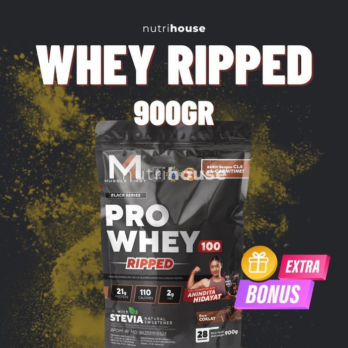 M1 Pro Whey Ripped 2lb Muscle First Ripped Whey Protein Concentrate - Chocolate, Shaker
